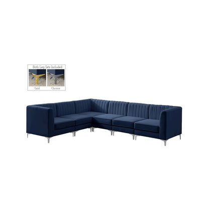 Alina Navy Velvet Modular Sectional