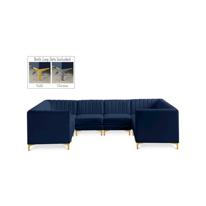 Alina Navy Velvet Modular Sectional