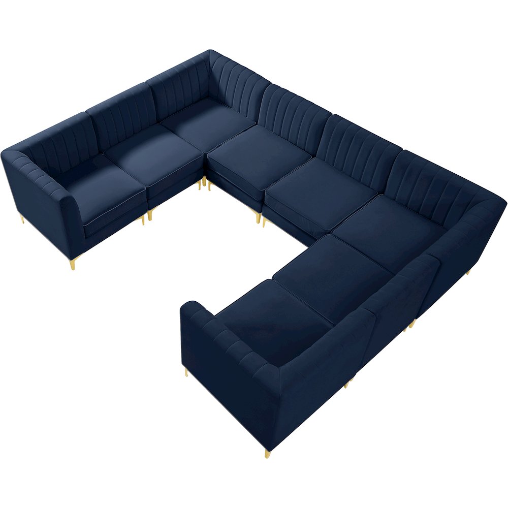 Alina Navy Velvet Modular Sectional