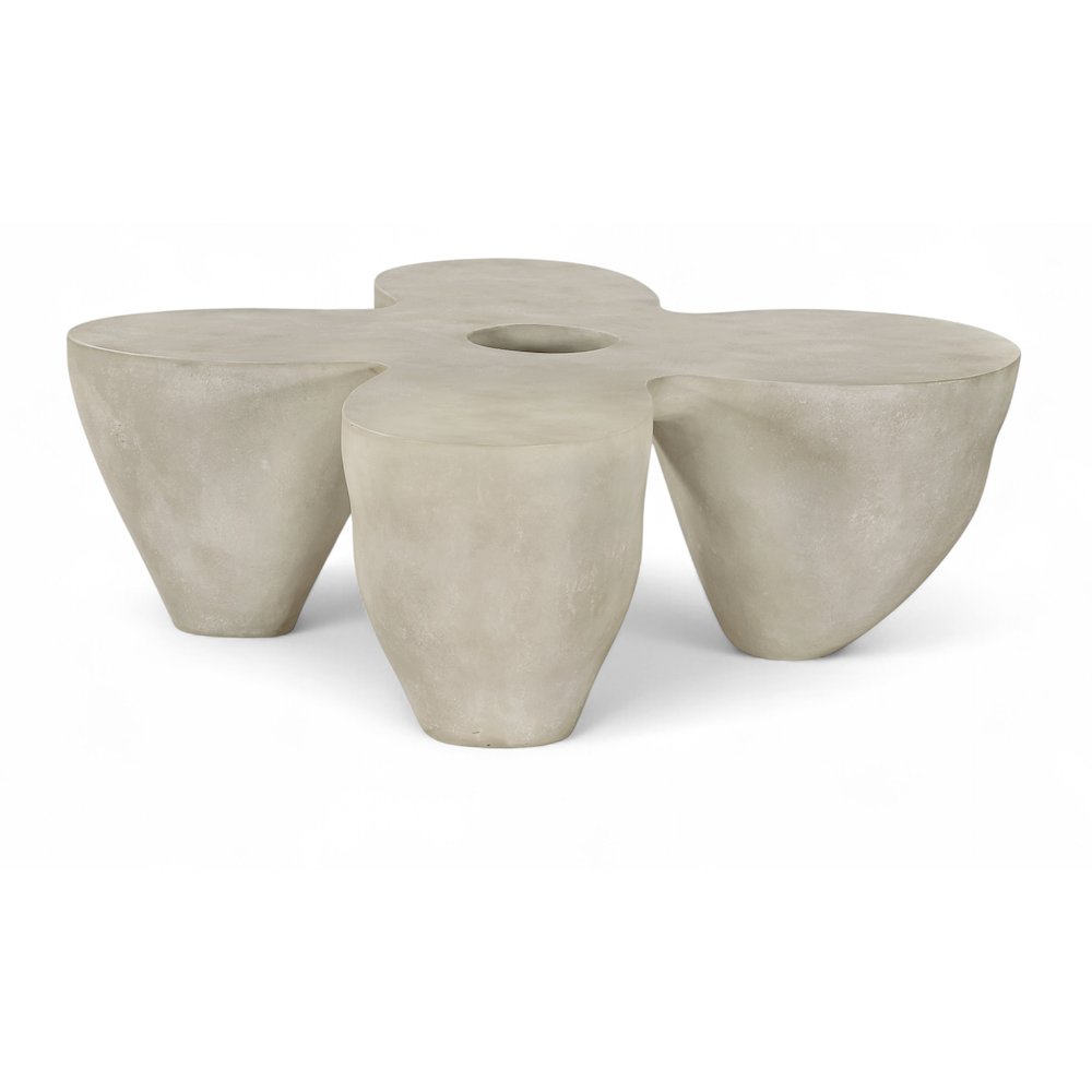 Fiore Beige Concrete Indoor/Outdoor Coffee Table