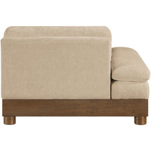 Turin Beige Chenille Fabric Upholstered Modular Left Arm Chair