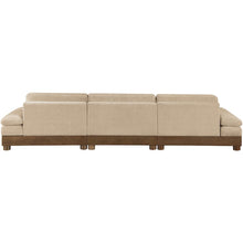 Turin 135.5" Beige Chenille Fabric Upholstered 3pc. Modular Sofa