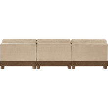 Turin 120" Beige Chenille Fabric Upholstered 3pc. Modular Sofa