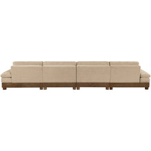 Turin 175.5" Beige Chenille Fabric Upholstered 4pc. Modular Sofa
