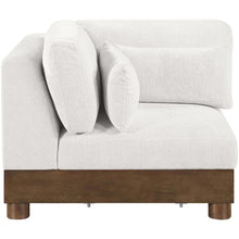 Turin Cream Chenille Fabric Upholstered Modular Corner Chair