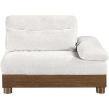 Turin Cream Chenille Fabric Upholstered Modular Right Arm Chair