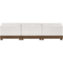 Turin 120" Cream Chenille Fabric Upholstered 3pc. Modular Sofa