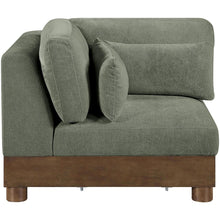Turin Green Chenille Fabric Upholstered Modular Corner Chair