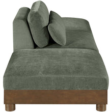 Turin 120" Green Chenille Fabric Upholstered 3pc. Modular Sofa