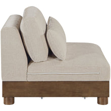 Turin Taupe Chenille Fabric Upholstered Modular Armless Chair