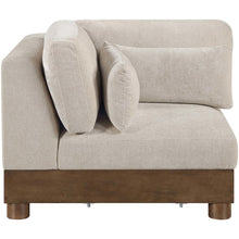 Turin Taupe Chenille Fabric Upholstered Modular Corner Chair