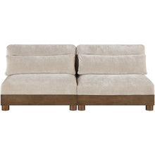Turin 80" Taupe Chenille Fabric Upholstered 2pc. Modular Loveseat