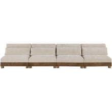 Turin 160" Taupe Chenille Fabric Upholstered 4pc. Modular Sofa