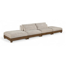 Turin 160" Taupe Chenille Fabric Upholstered 4pc. Modular Sofa