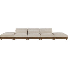 Turin 200" Taupe Chenille Fabric Upholstered 5pc. Modular Sofa