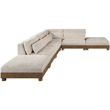 Turin 160" Taupe Chenille Fabric Upholstered 6pc. Modular Sectional