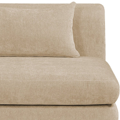 Stellar 76" Beige Chenille Fabric Upholstered 2pc. Modular Loveseat