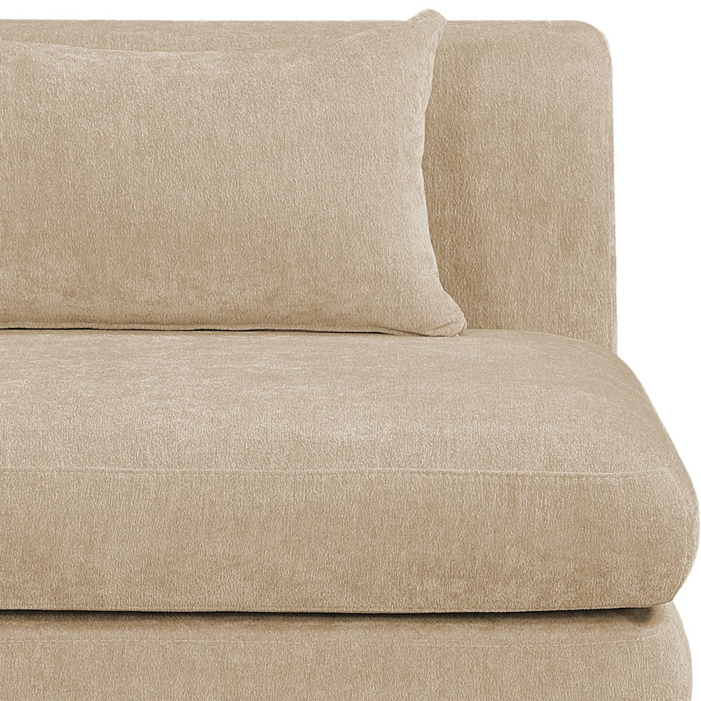 Stellar 114" Beige Chenille Fabric Upholstered 4Pc. Modular Sectional