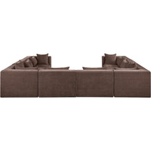 Stellar 152" Brown Chenille Fabric Upholstered 8Pc. Modular Sectional