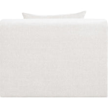 Stellar Cream Chenille Fabric Upholstered Modular Armless Chair