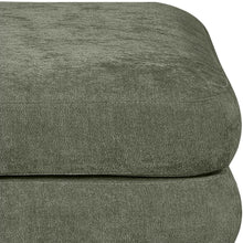 Stellar Green Chenille Fabric Upholstered Modular Ottoman