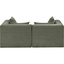 Stellar 76" Green Chenille Fabric Upholstered 2pc. Modular Loveseat