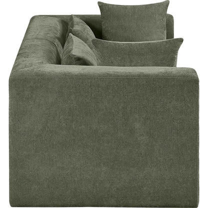 Stellar 76" Green Chenille Fabric Upholstered 2pc. Modular Loveseat