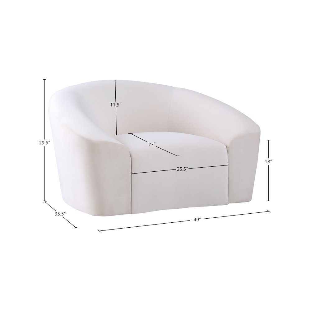 Riley Cream Velvet Chair