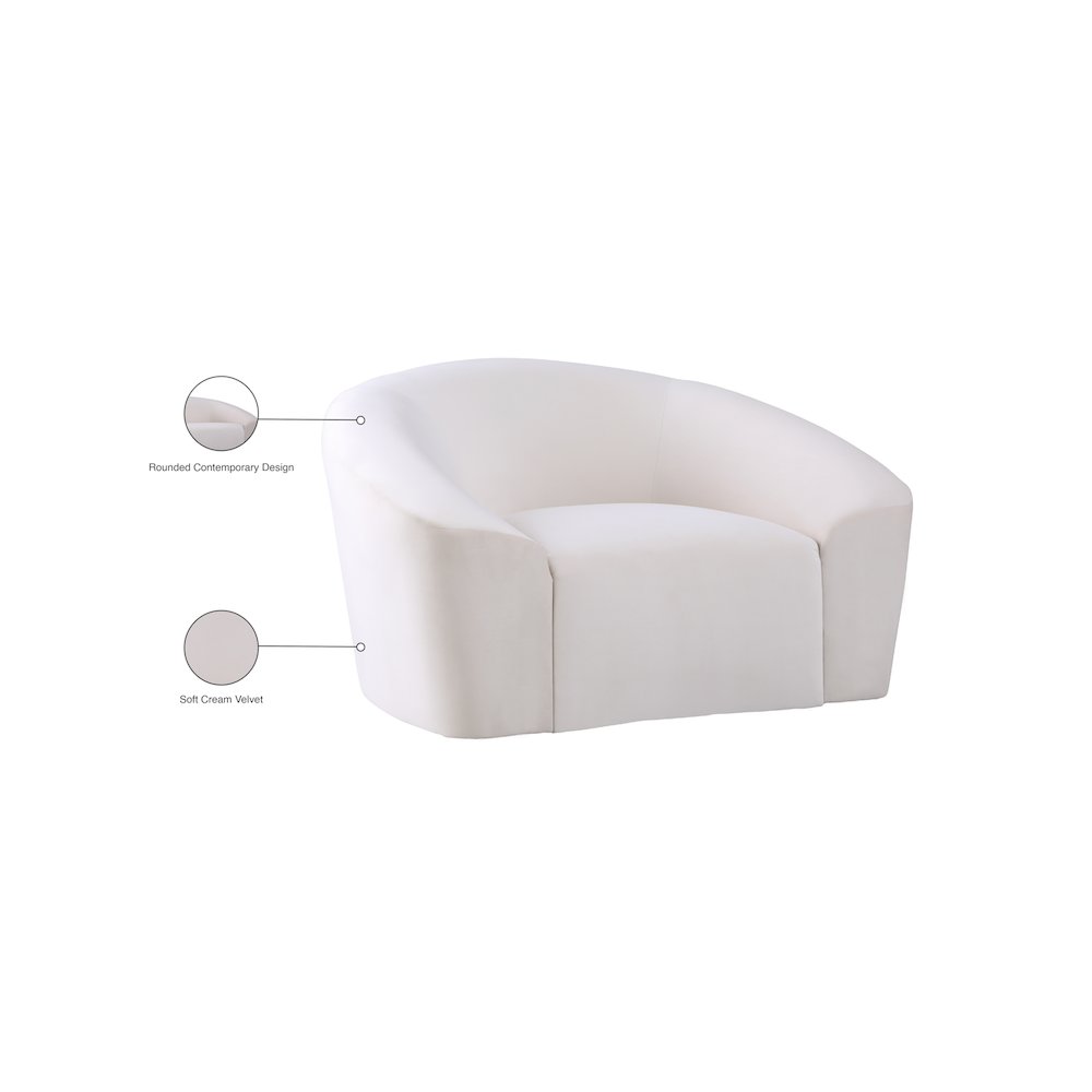 Riley Cream Velvet Chair