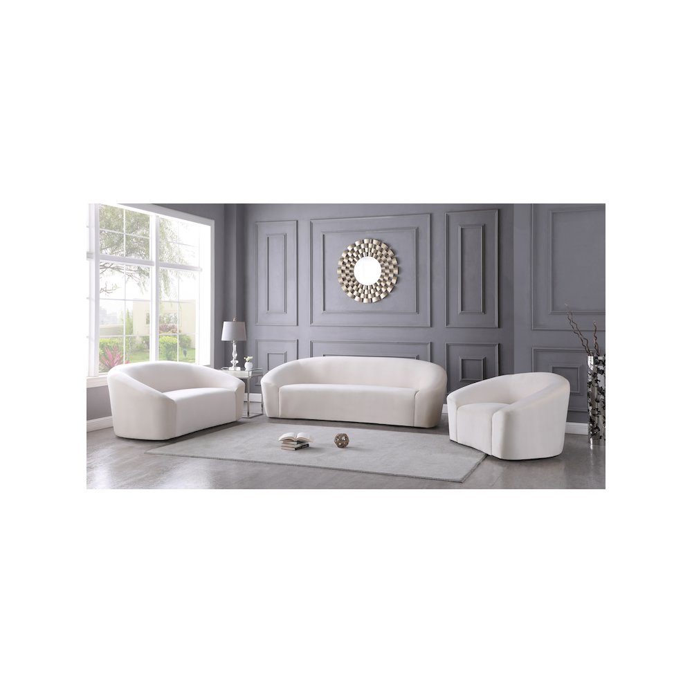 Riley Cream Velvet Chair