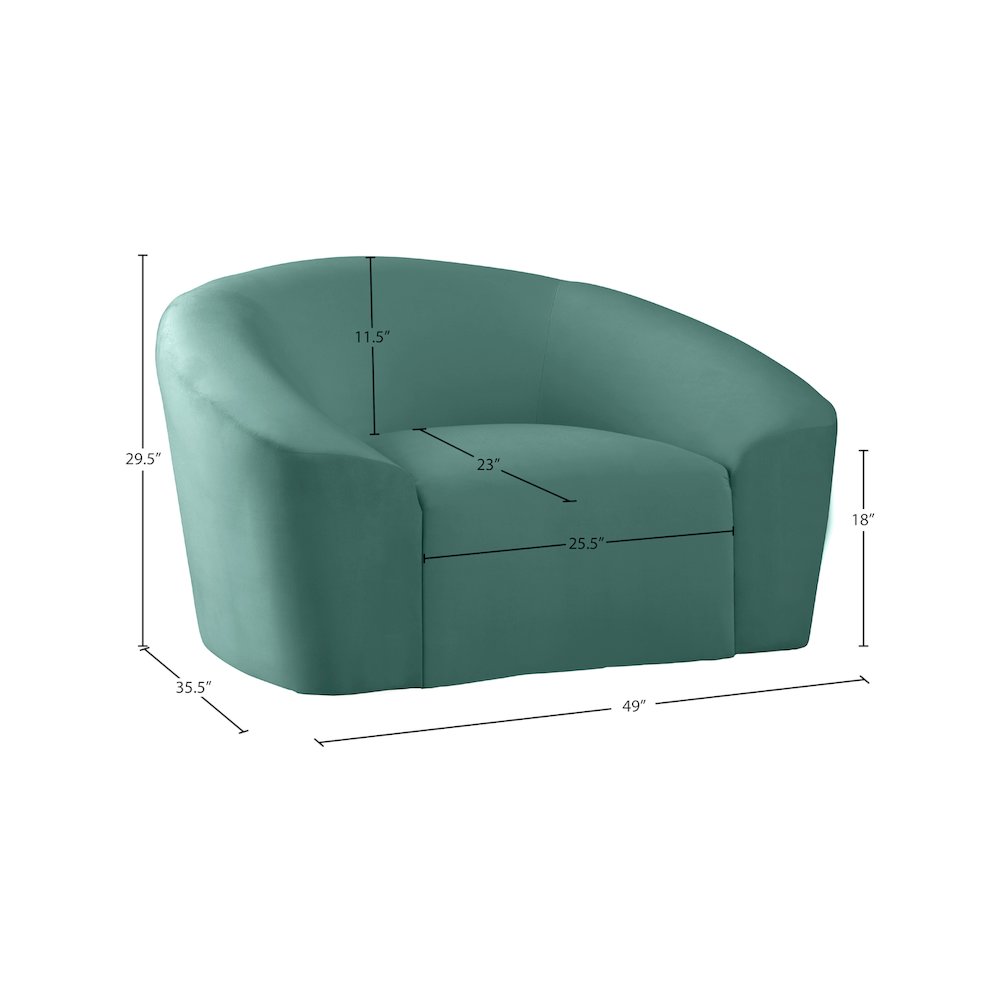 Riley Mint Velvet Chair