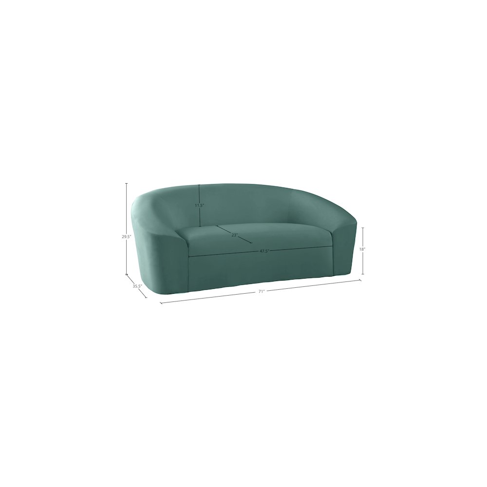 Riley Mint Velvet Loveseat