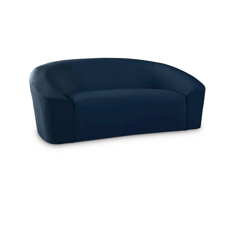 Riley Navy Velvet Loveseat