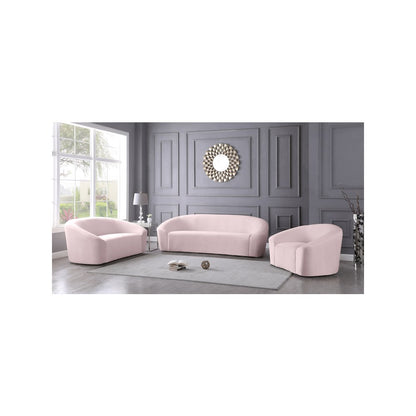 Riley Pink Velvet Loveseat