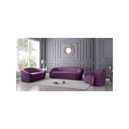 Riley Purple Velvet Loveseat