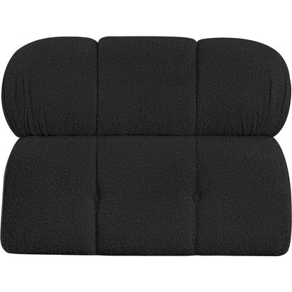 Ames Black Boucle Fabric Armless