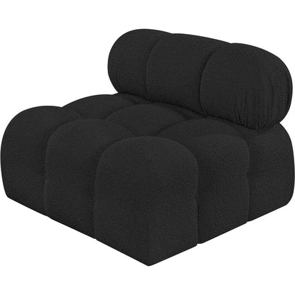 Ames Black Boucle Fabric Armless
