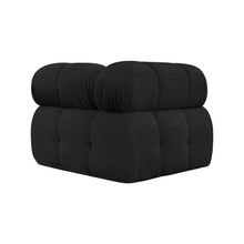 Ames Black Boucle Fabric Corner