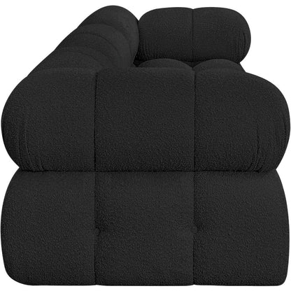 Ames Black Boucle Fabric Modular Sofa