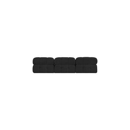 Ames Black Boucle Fabric Modular Sofa
