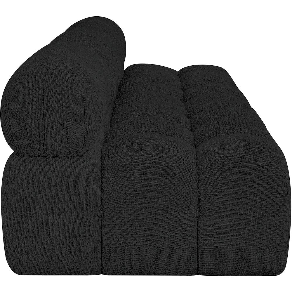 Ames Black Boucle Fabric Modular Sofa