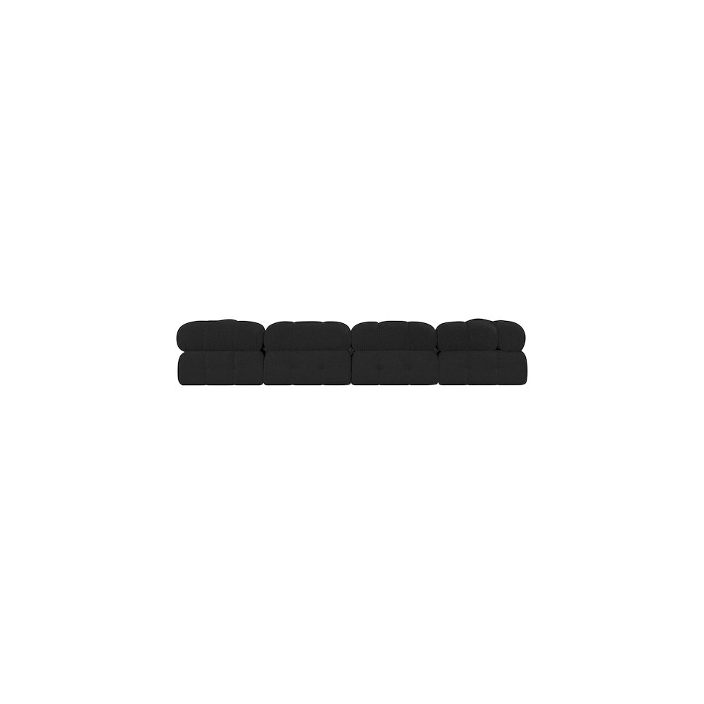 Ames Black Boucle Fabric Modular Sofa