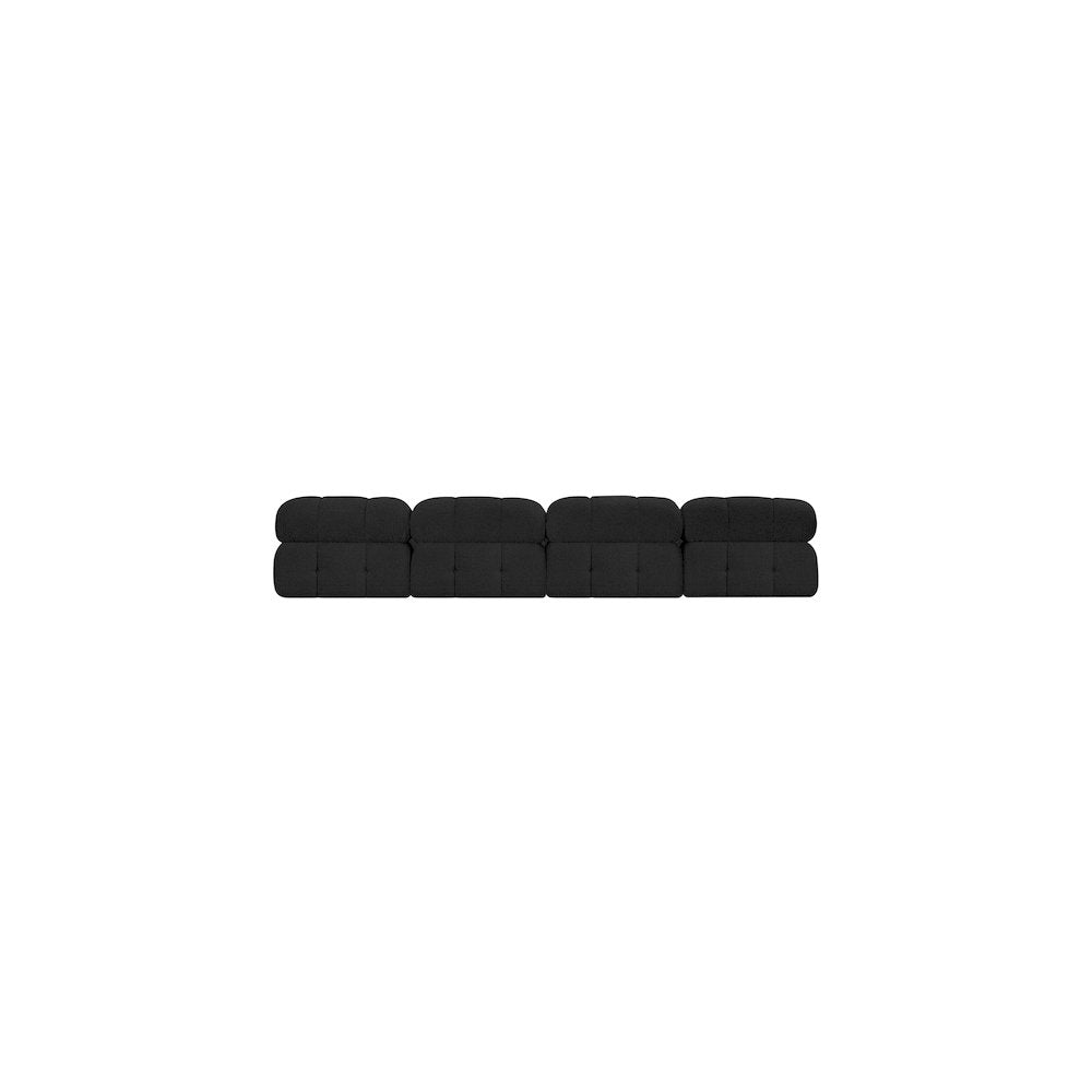 Ames Black Boucle Fabric Modular Sofa