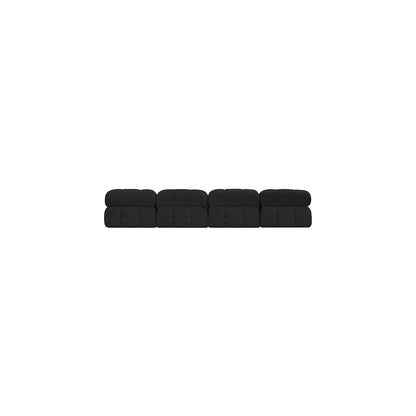 Ames Black Boucle Fabric Modular Sofa