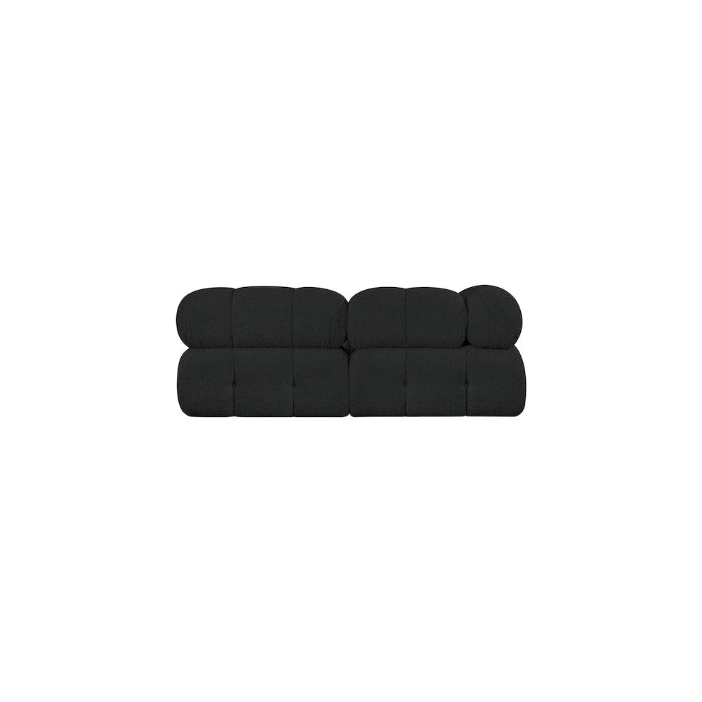 Ames Black Boucle Fabric Modular Sofa
