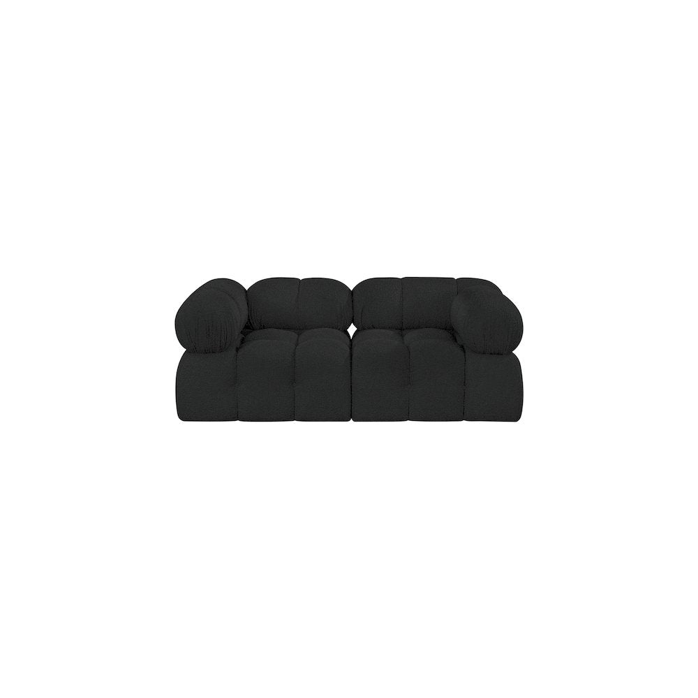Ames Black Boucle Fabric Modular Sofa