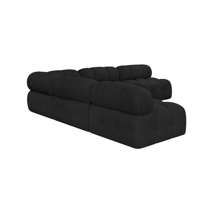Ames Black Boucle Fabric Modular Sectional