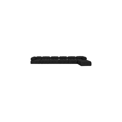 Ames Black Boucle Fabric Modular Sectional