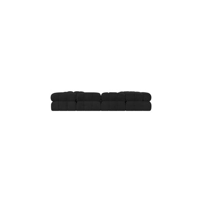 Ames Black Boucle Fabric Modular Sectional
