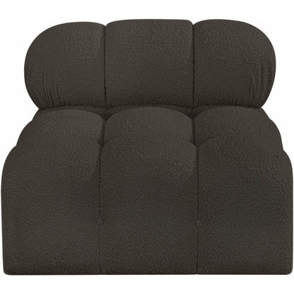 Ames Brown Boucle Fabric Armless